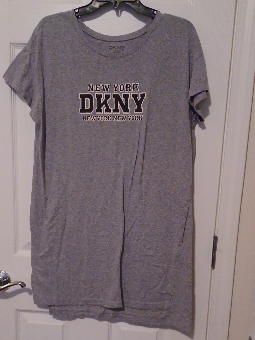 DKNY Men’s Gray New York Logo Short Sleeve Tee & Exprees Black Dress